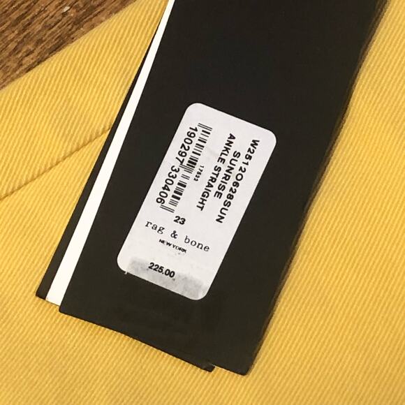 Rag & Bone Straight Leg Ankle Length Jeans in Sunrise Yellow Size 23 - Picture 10 of 11